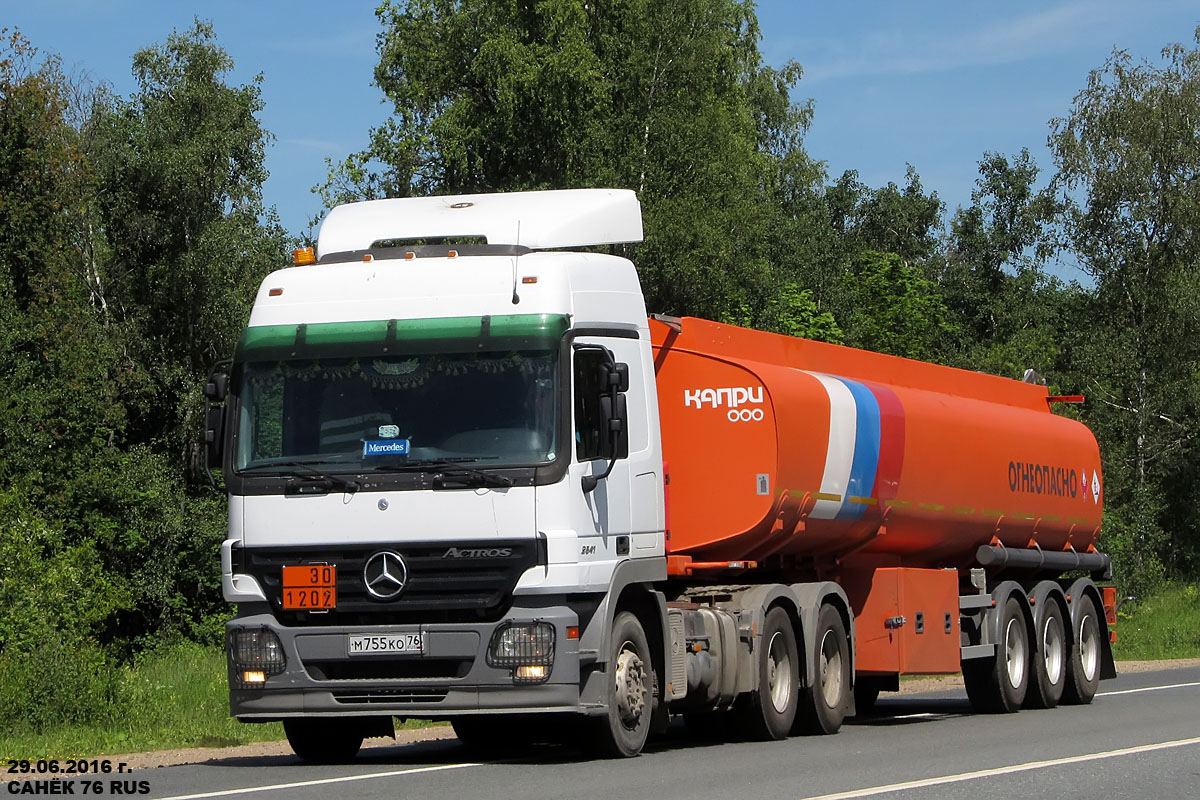 Ярославская область, № М 755 КО 76 — Mercedes-Benz Actros ('2003) 2641