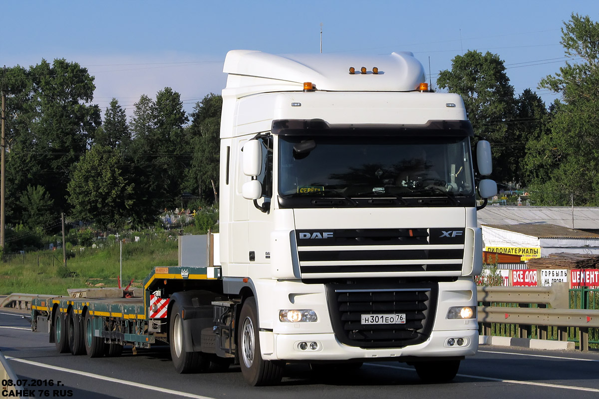 Ярославская область, № Н 301 ЕО 76 — DAF XF105 FT