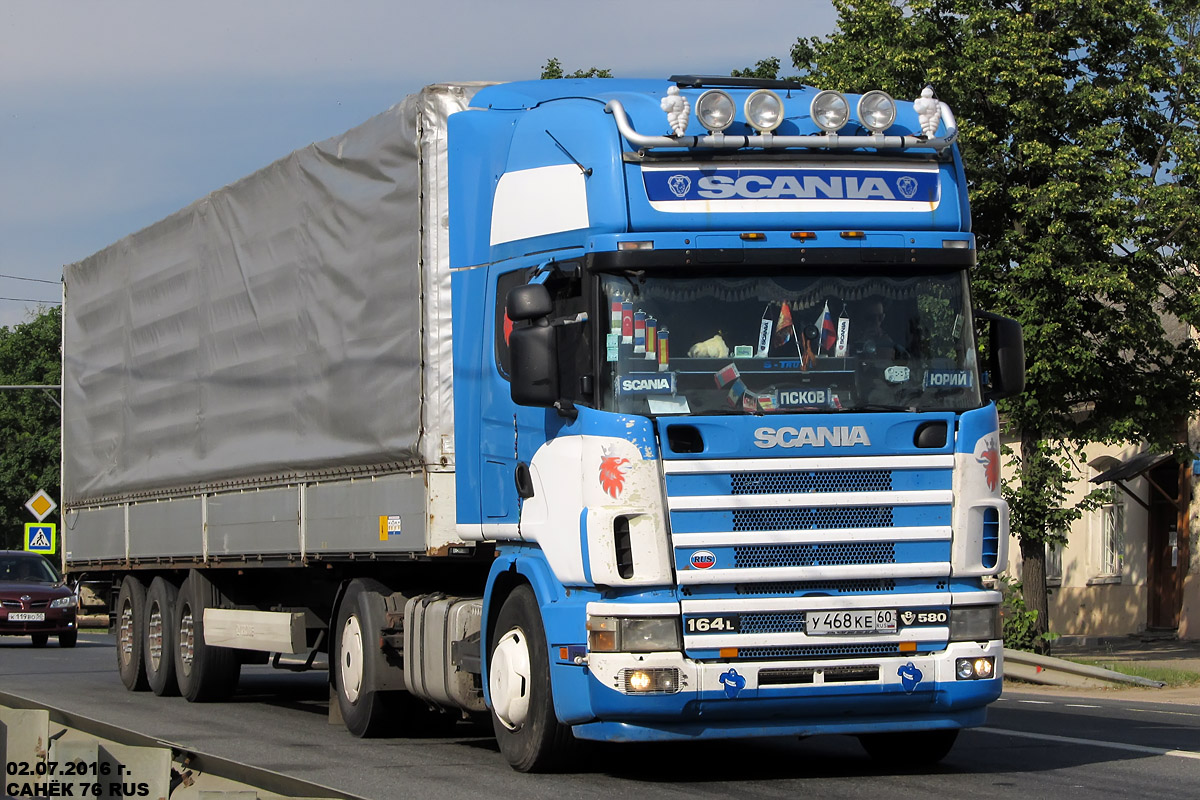 Псковская область, № У 468 КЕ 60 — Scania ('1996) R164L