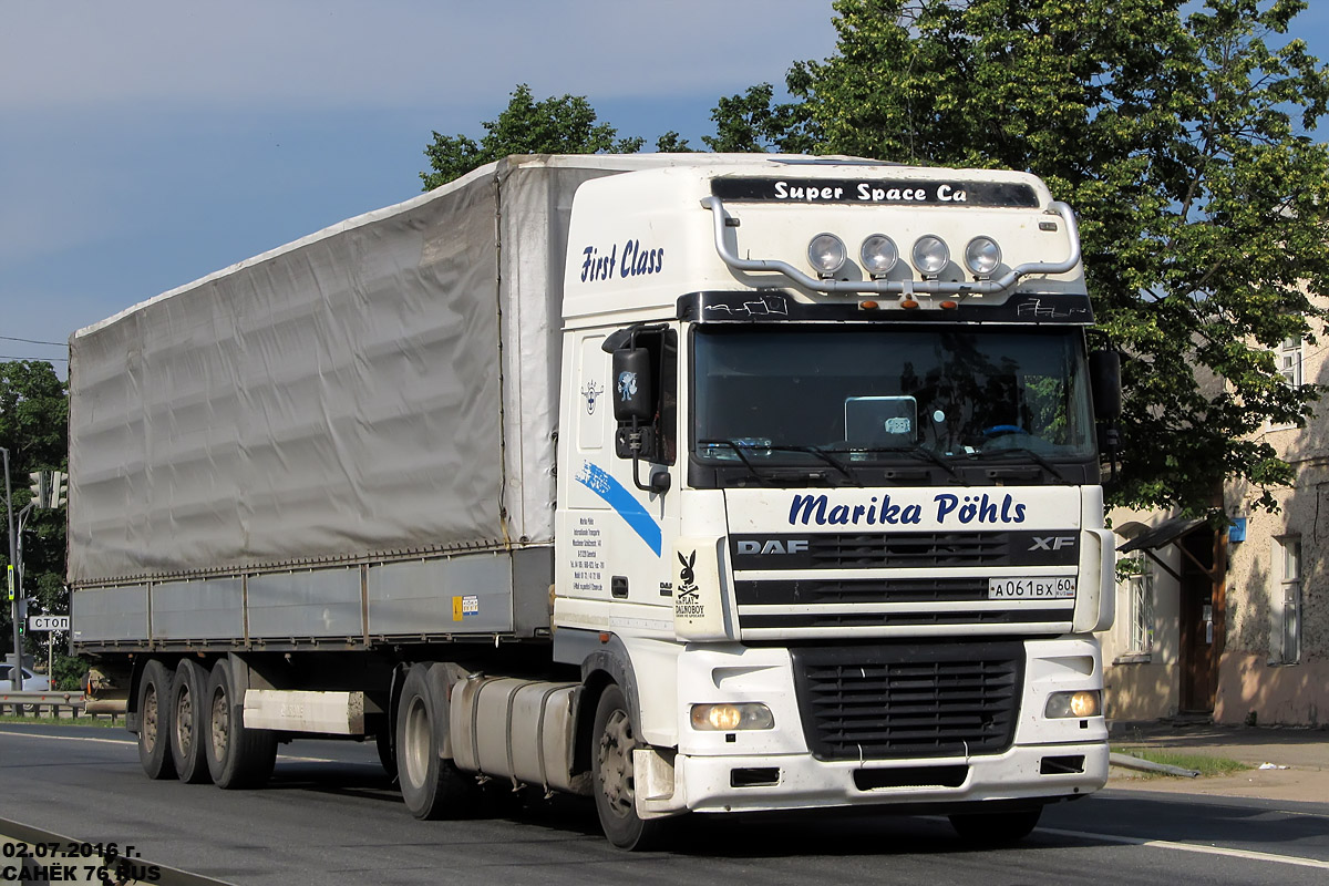 Псковская область, № А 061 ВХ 60 — DAF XF95 FT