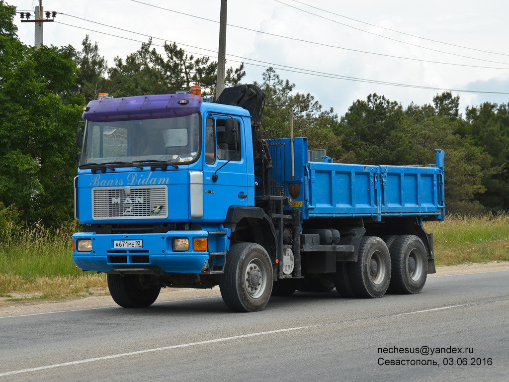 Севастополь, № А 671 МЕ 92 — MAN F90 (общая модель)