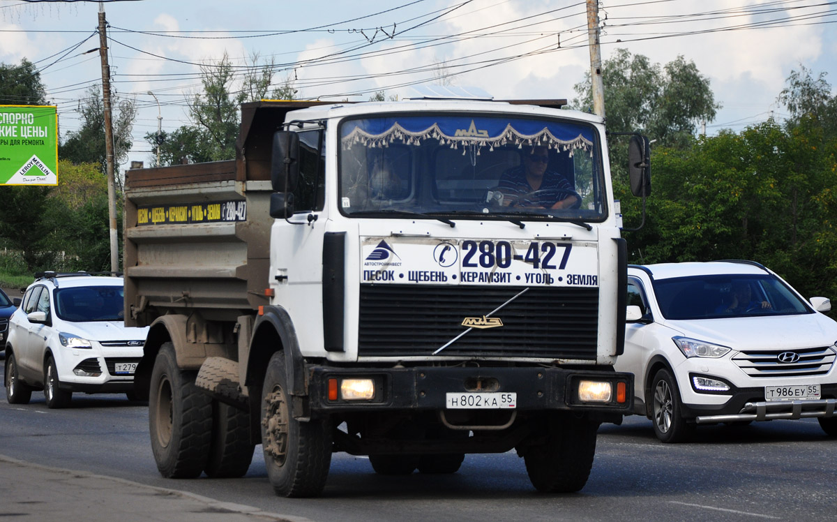 Омская область, № Н 802 КА 55 — МАЗ-555102