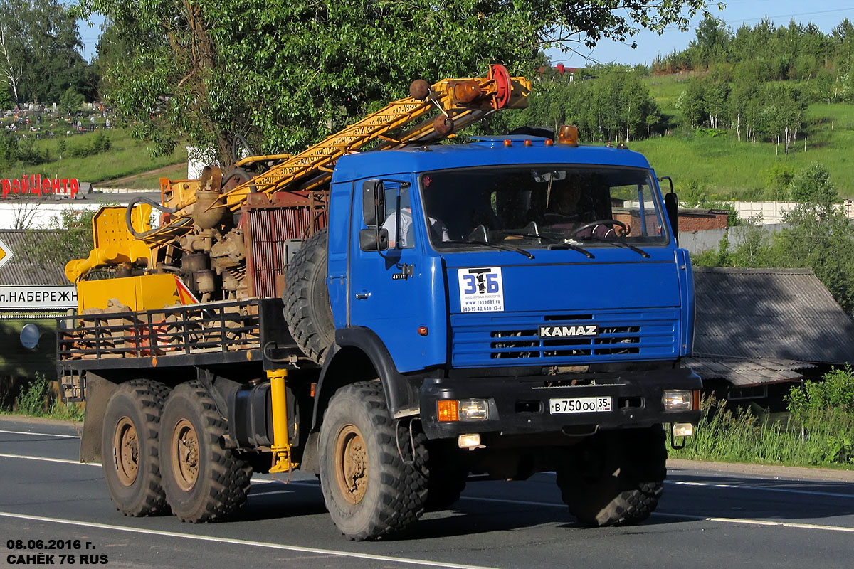 Вологодская область, № В 750 ОО 35 — КамАЗ-43114-15 [43114R]