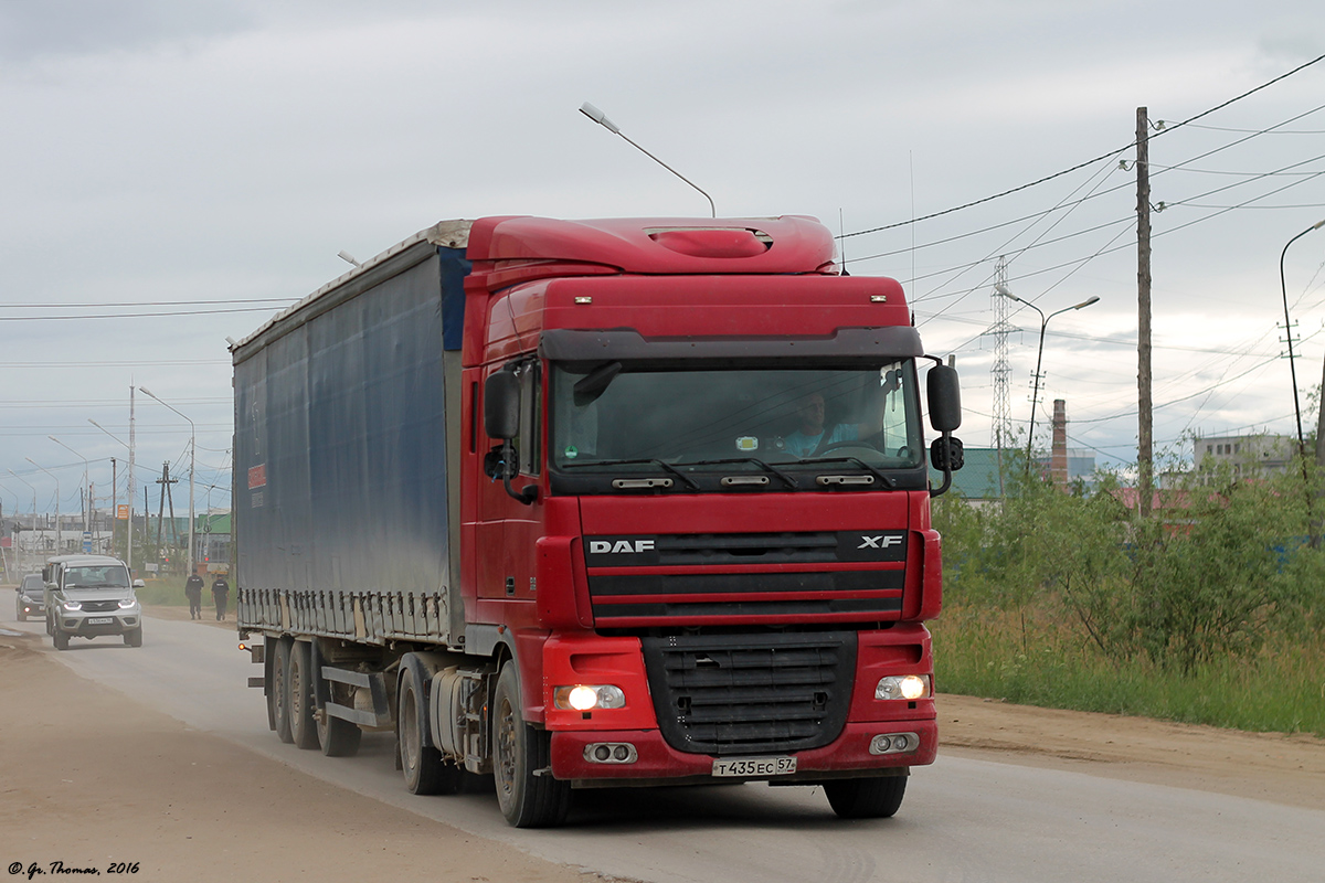 Орловская область, № Т 435 ЕС 57 — DAF XF105 FT