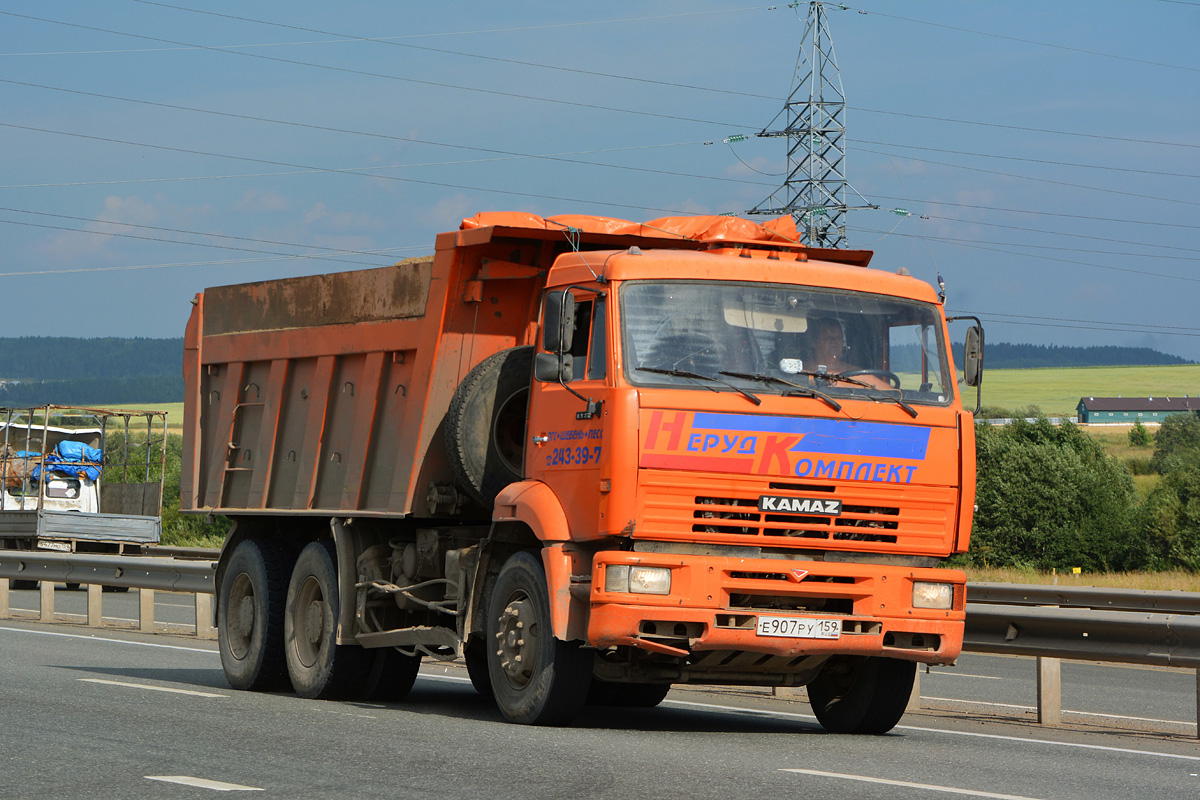 Пермский край, № Е 907 РУ 159 — КамАЗ-6520-06 [65200F]