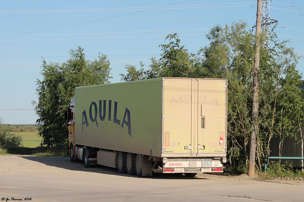 Жамбылская область, № 543 KCA 08 — Mercedes-Benz Actros ('2003) 1844; Жамбылская область, № 79 BPA 08 — Kögel (общая модель)