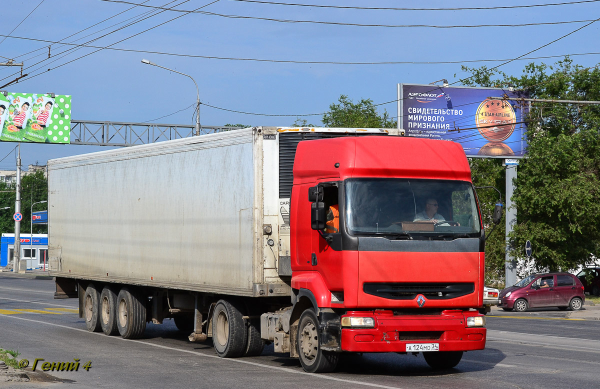 Волгоградская область, № А 124 МО 34 — Renault Premium ('1996)