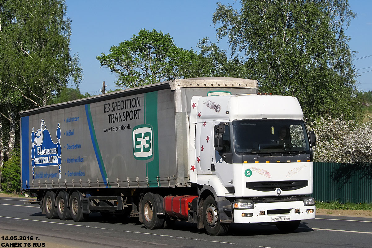 Ярославская область, № Н 907 МК 76 — Renault Premium ('1996)