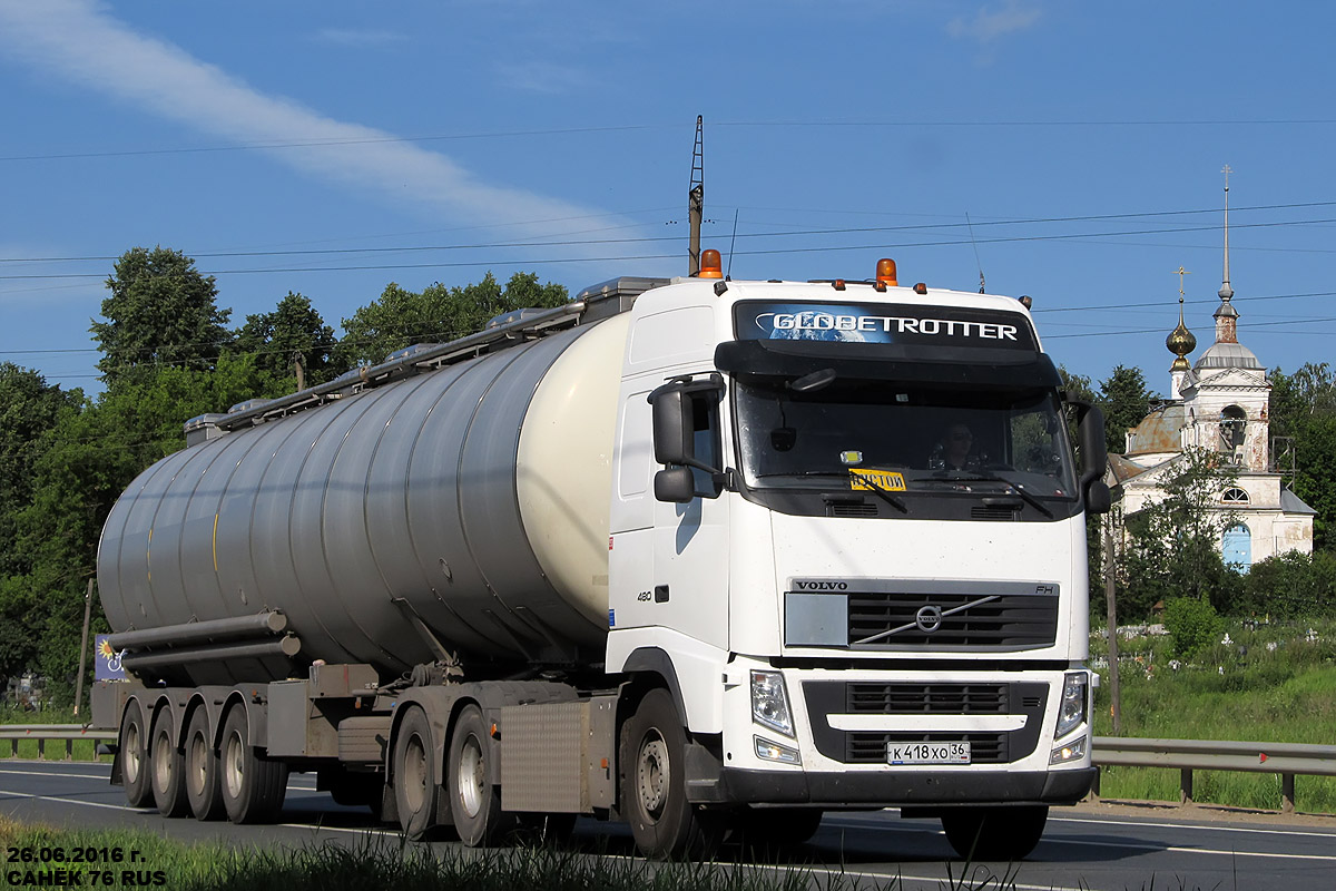 Воронежская область, № К 418 ХО 36 — Volvo ('2008) FH.480