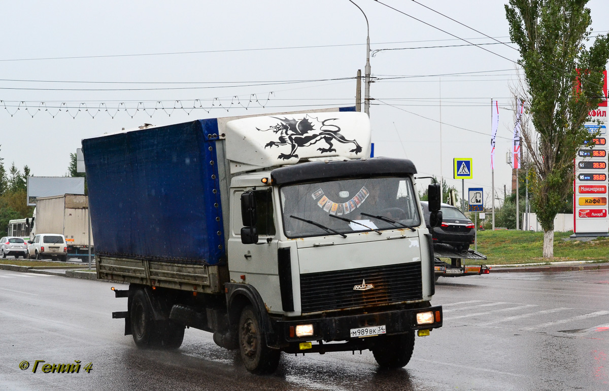 Волгоградская область, № М 989 ВК 34 — МАЗ-53366