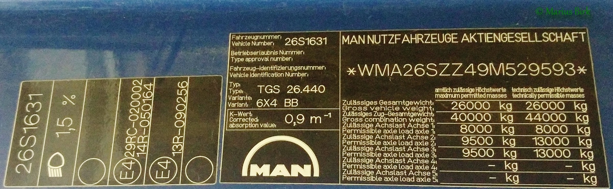 Германия, № DA-HS 184 — MAN TGS ('2007) 26.440