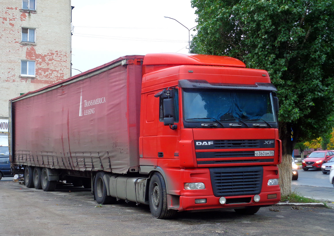 Пензенская область, № О 360 ВМ 58 — DAF XF95 FT