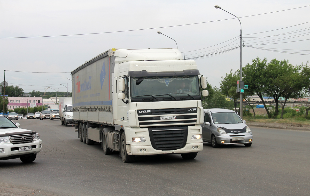 Воронежская область, № Х 632 ХВ 36 — DAF XF105 FT