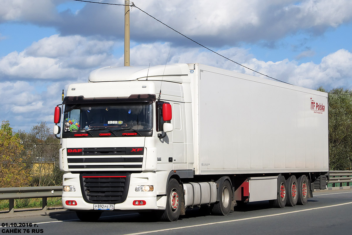 Калининградская область, № Р 892 РЕ 39 — DAF XF105 FT