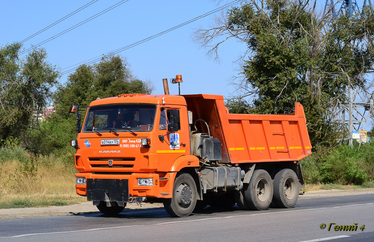 Волгоградская область, № В 314 ВУ 134 — КамАЗ-65115-L4