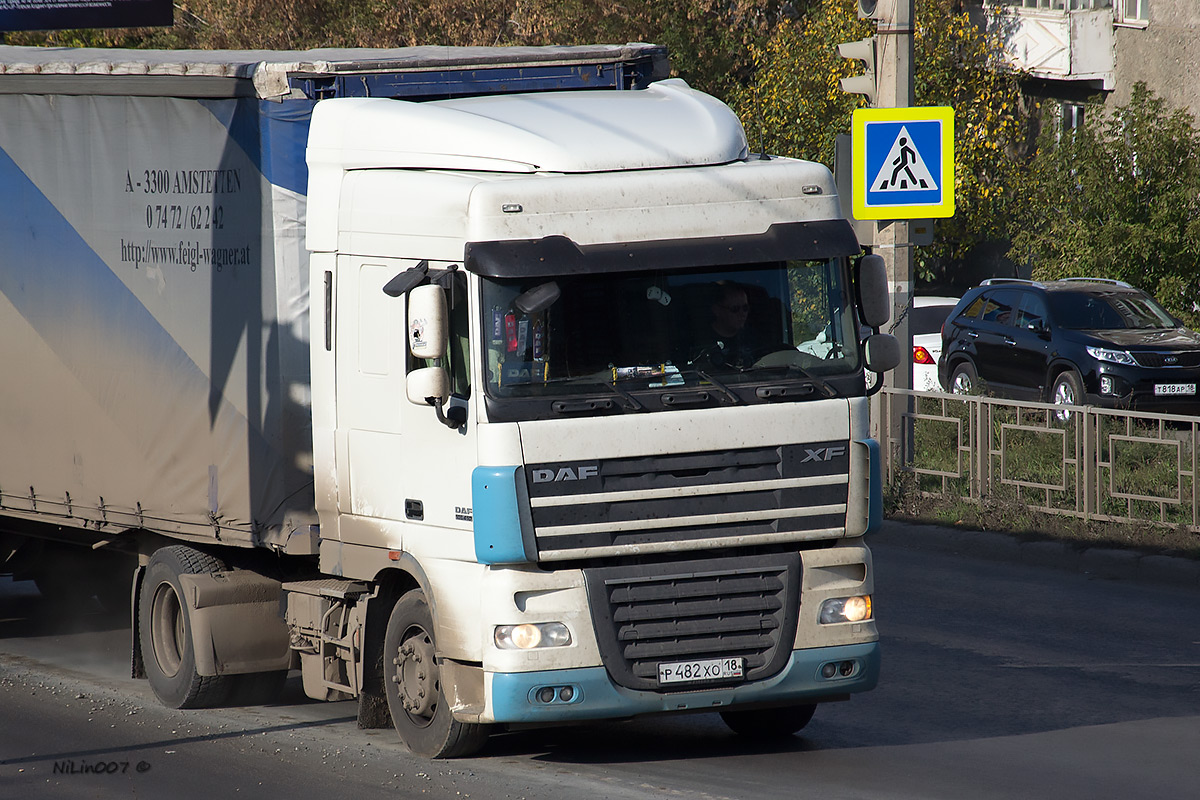 Удмуртия, № Р 482 ХО 18 — DAF XF105 FT