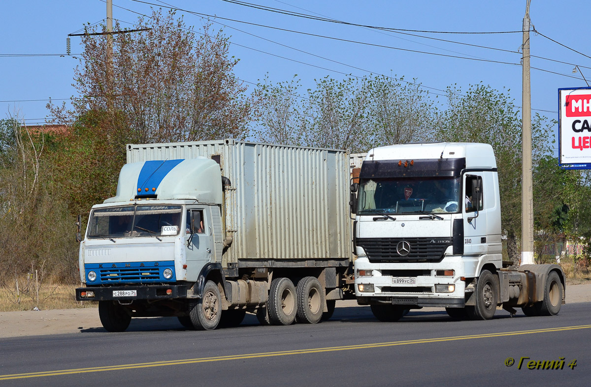 Волгоградская область, № С 288 РО 34 — КамАЗ-5320; Волгоградская область, № А 899 УС 34 — Mercedes-Benz Actros ('1997) 1840