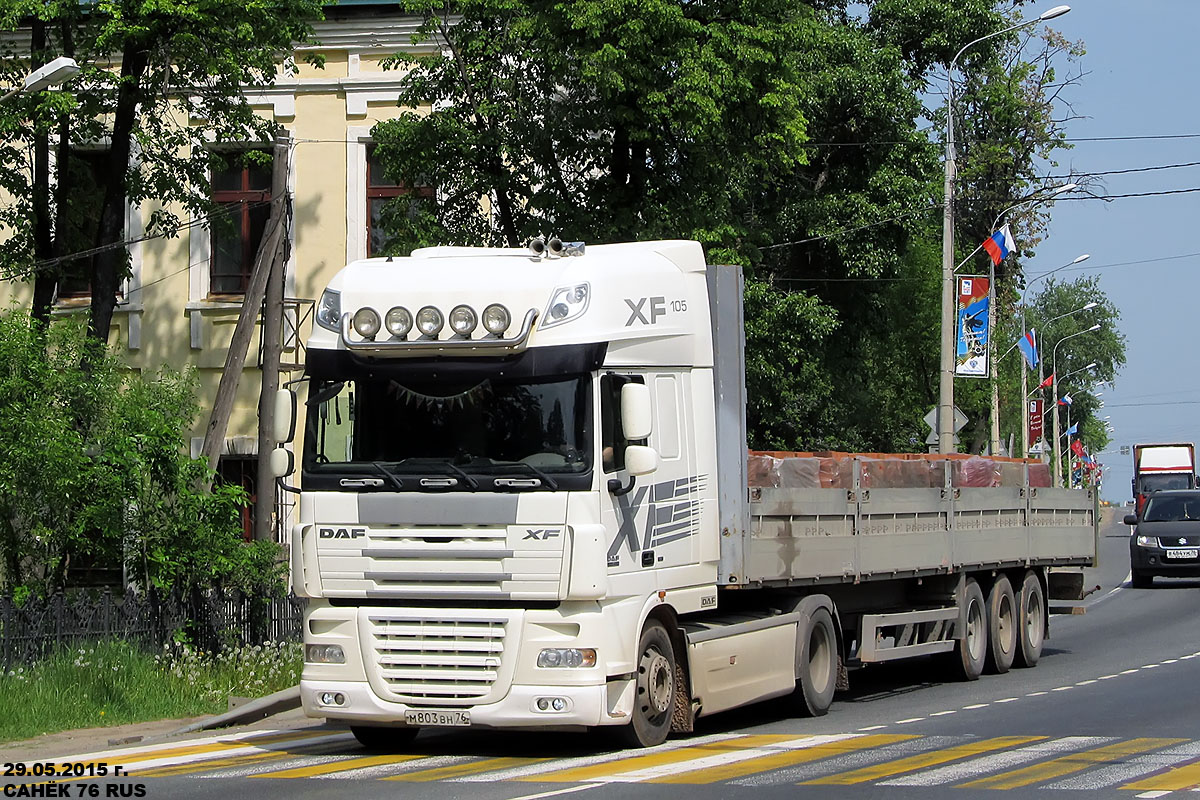 Ярославская область, № М 803 ВН 76 — DAF XF105 FT