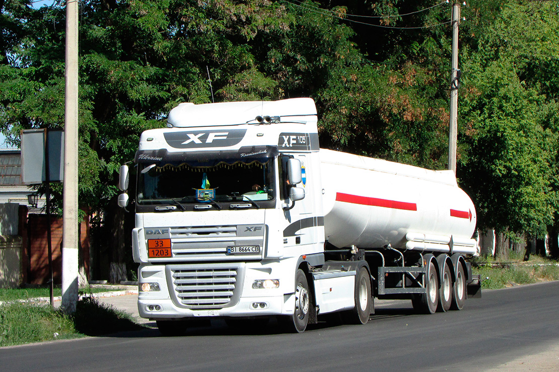 Полтавская область, № ВІ 8664 СВ — DAF XF105 FT