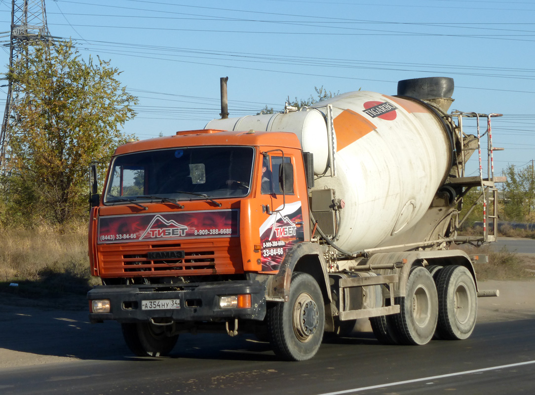 Волгоградская область, № А 354 НУ 34 — КамАЗ-65115-62