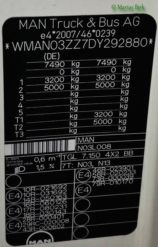 Германия, № AIC-FU 808 — MAN TGL 7.150