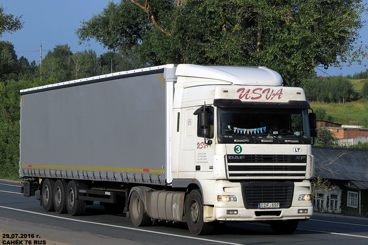 Литва, № CDF 657 — DAF XF95 FT