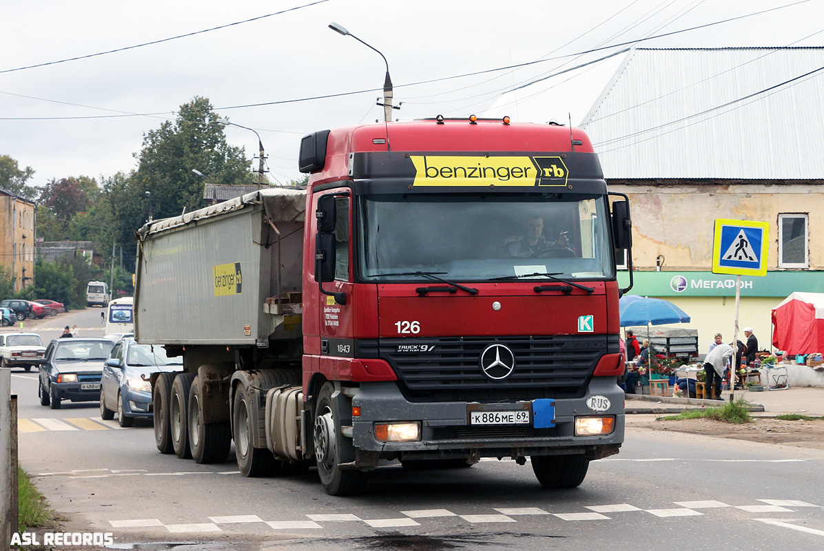 Тверская область, № К 886 МЕ 69 — Mercedes-Benz Actros ('1997) 1840