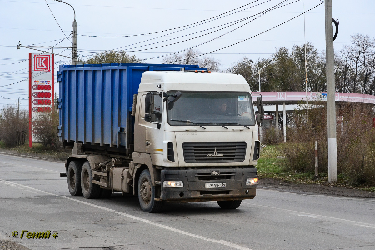 Волгоградская область, № В 297 РМ 134 — МАЗ-6312B9