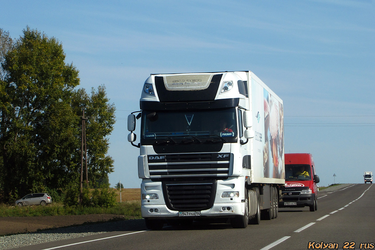 Павлодарская область, № 147 FNA 14 — DAF XF105 FT