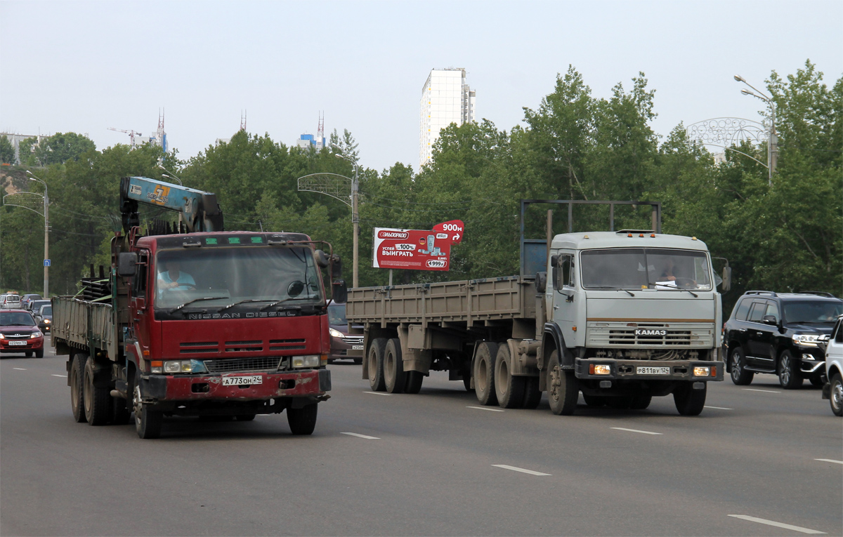 Красноярский край, № А 773 ОН 24 — Nissan Diesel (общая модель); Красноярский край, № Р 811 ВУ 124 — КамАЗ-5410