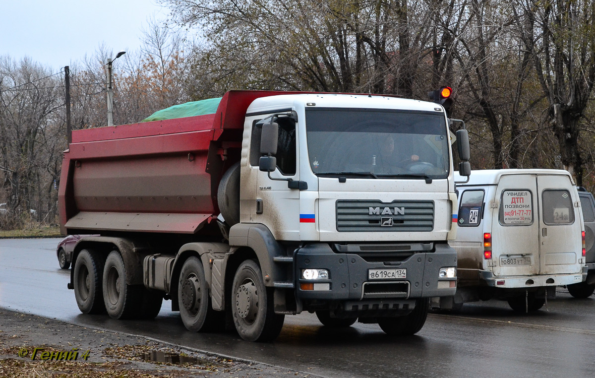 Волгоградская область, № В 619 СА 134 — MAN TGA 41.480