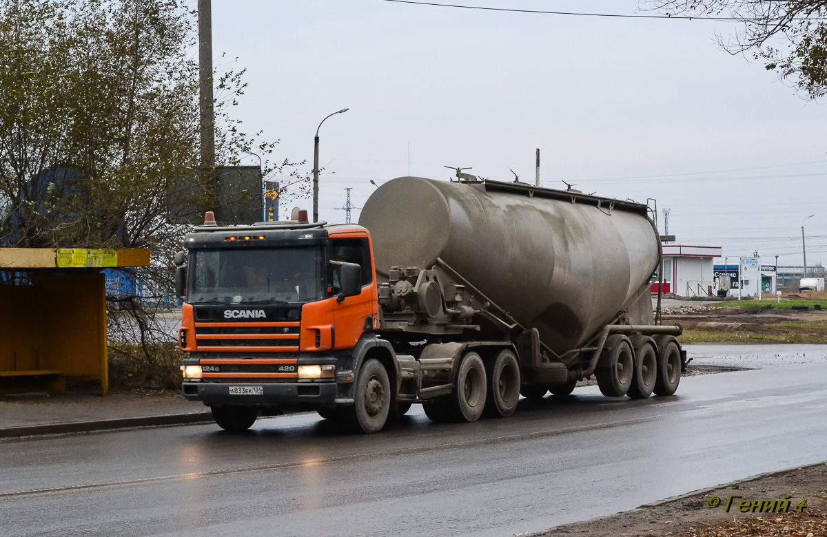 Волгоградская область, № А 833 ЕК 134 — Scania ('1996) P124G