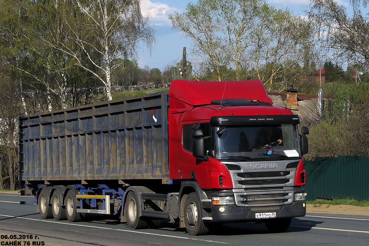 Вологодская область, № Е 911 РО 35 — Scania ('2011) P360