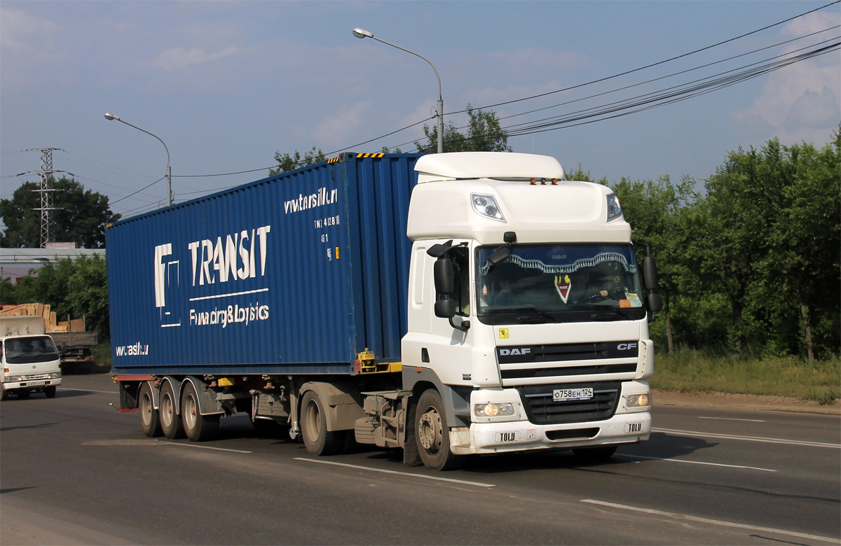 Красноярский край, № О 758 ЕН 124 — DAF CF85 FT