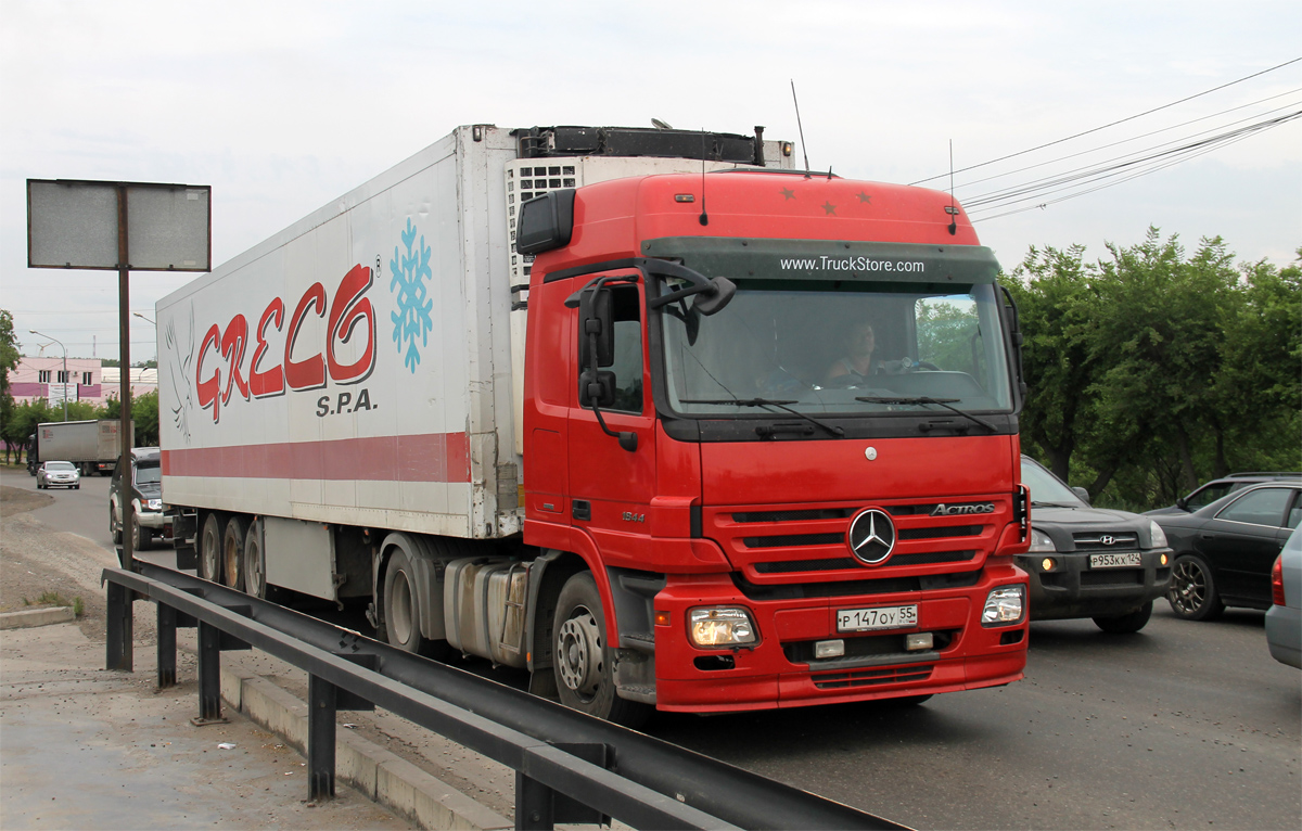 Омская область, № Р 147 ОУ 55 — Mercedes-Benz Actros ('2003) 1844