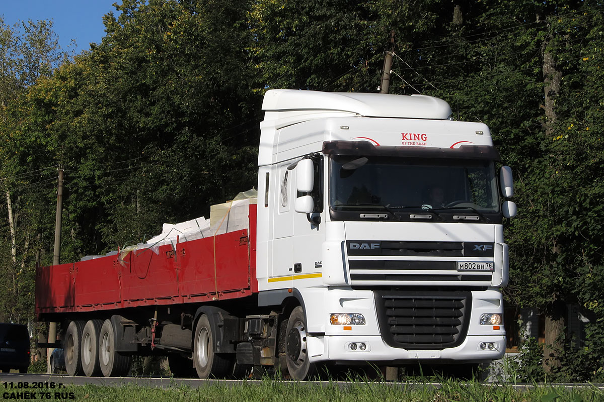 Ярославская область, № М 802 ВН 76 — DAF XF105 FT