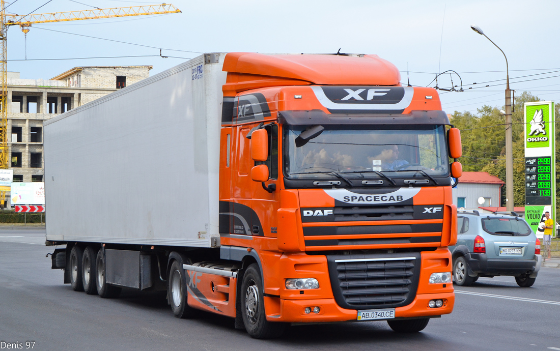 Винницкая область, № АВ 0340 СЕ — DAF XF105 FT