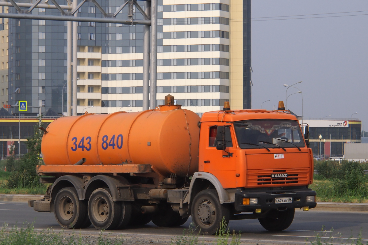 Ханты-Мансийский автоном.округ, № Е 629 АВ 186 — КамАЗ-65115 (общая модель)