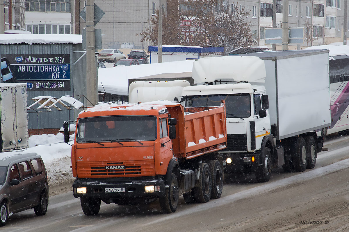 Удмуртия, № Х 497 ХХ 18 — КамАЗ-65115 (общая модель)