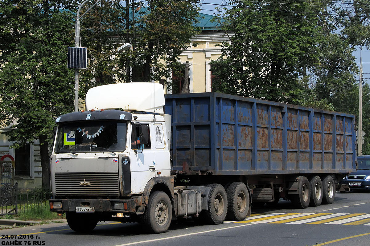 Владимирская область, № Е 386 МУ 33 — МАЗ-6422 (общая модель)