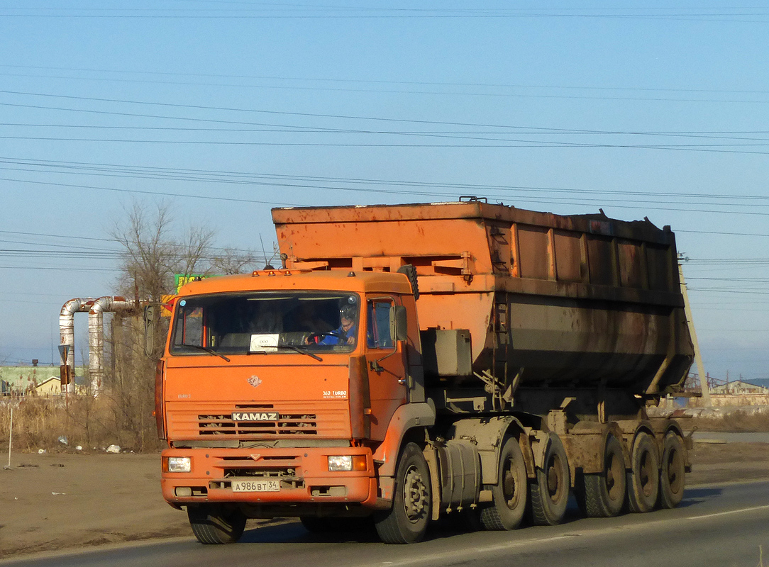 Волгоградская область, № А 986 ВТ 34 — КамАЗ-6460 [646000]