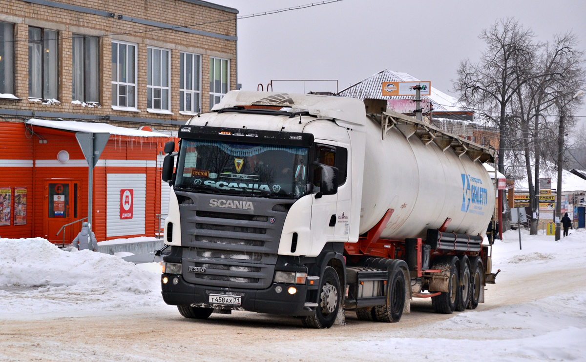 Тульская область, № Т 458 АХ 71 — Scania ('2004) R380