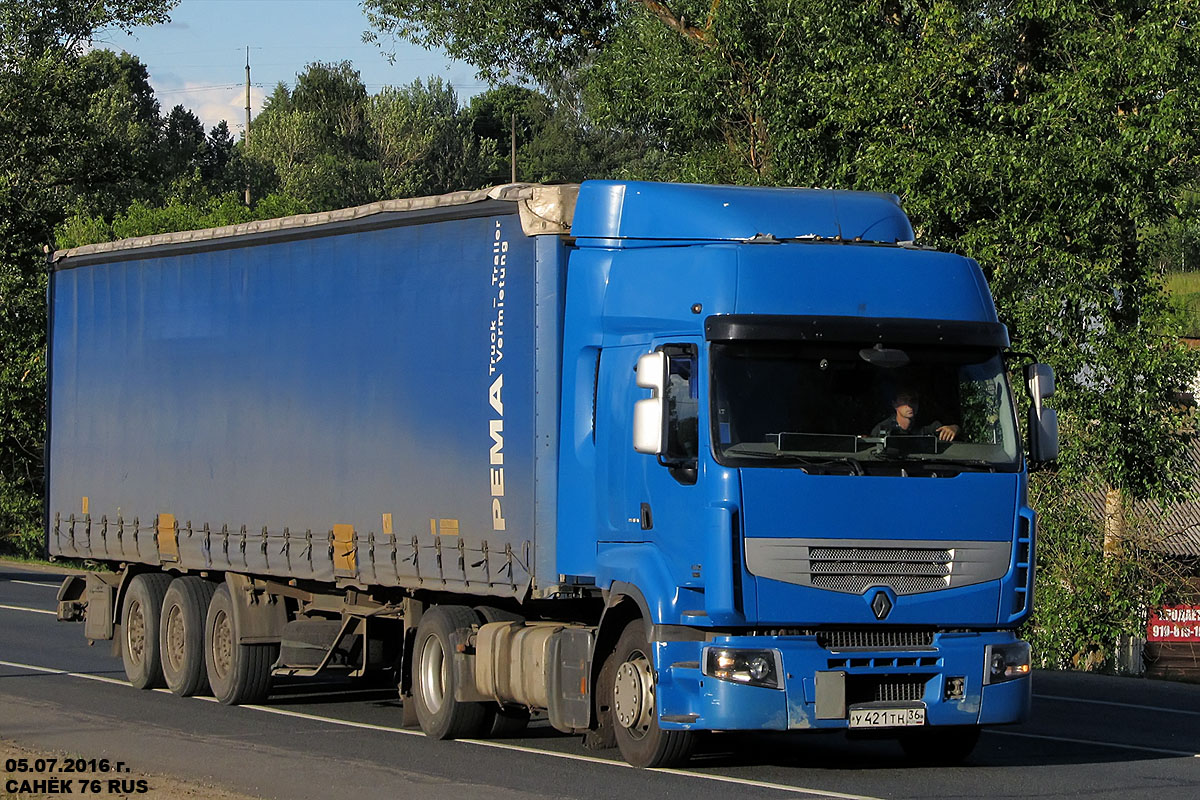 Воронежская область, № У 421 ТН 36 — Renault Premium ('2006)