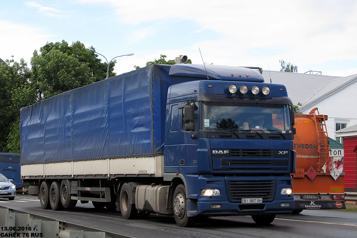 Полтавская область, № BI 5807 АН — DAF XF95 FT