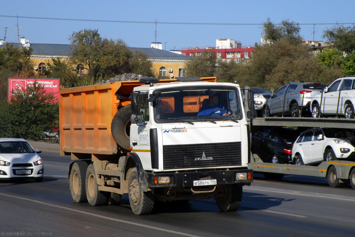 Волгоградская область, № В 586 РК 134 — МАЗ-5516X5