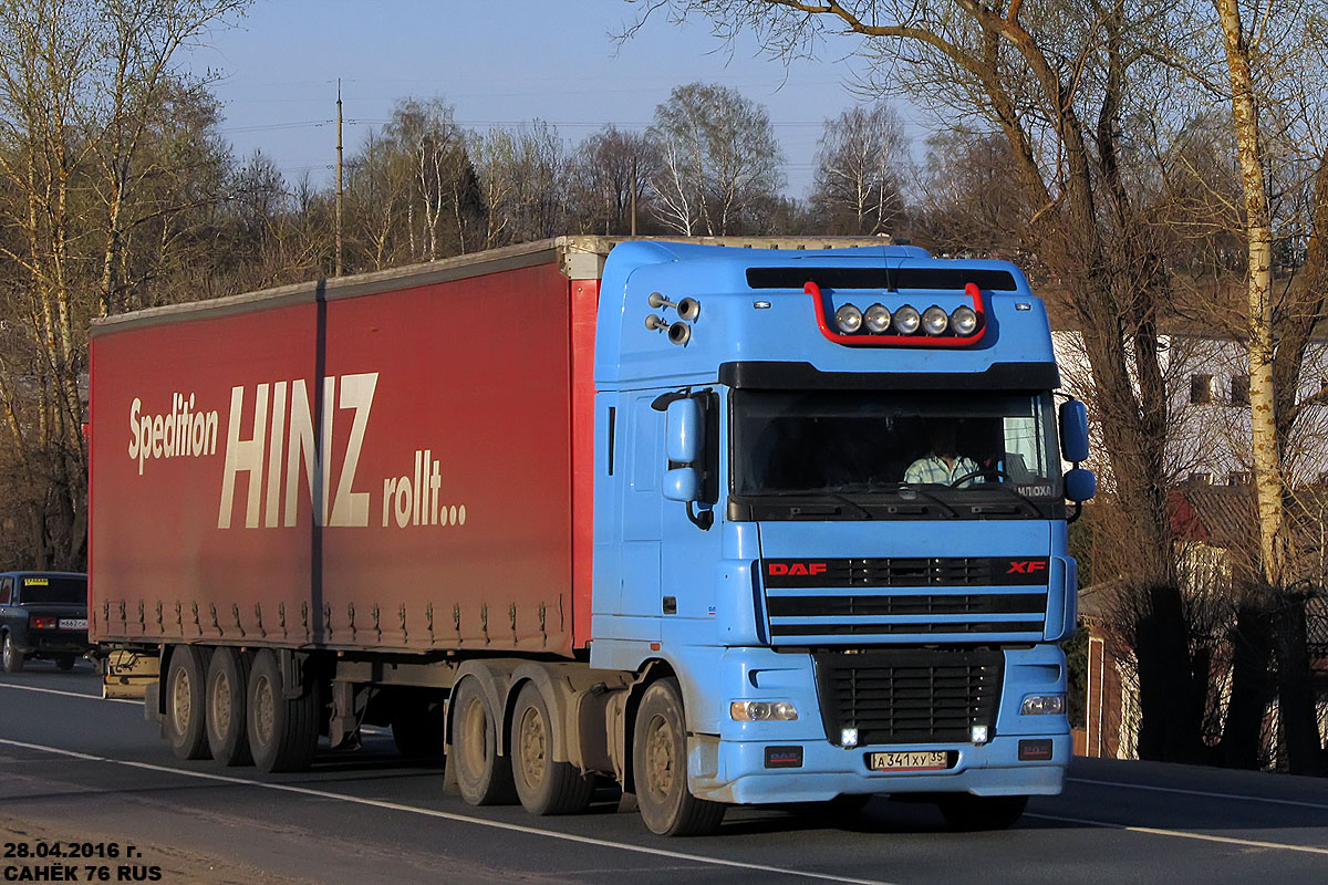 Вологодская область, № А 341 ХУ 35 — DAF XF95 FTG