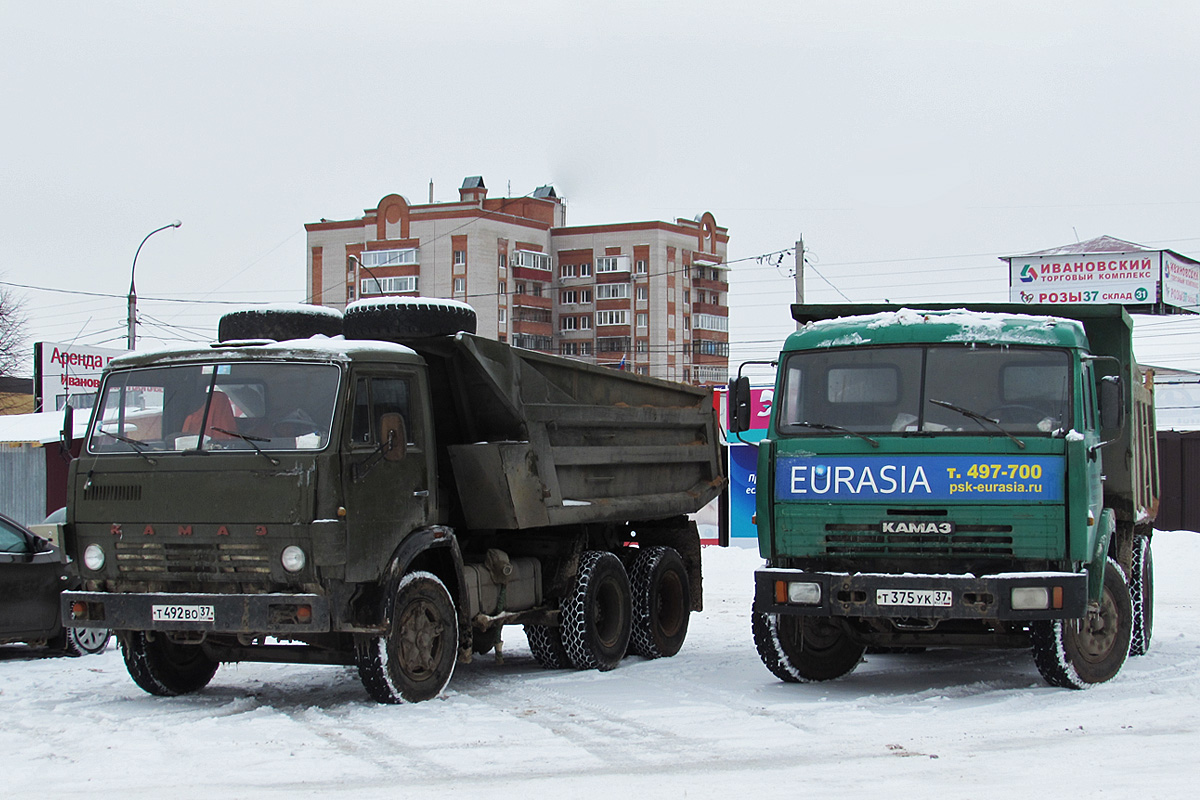 Ивановская область, № Т 492 ВО 37 — КамАЗ-55111 [551110]; Ивановская область, № Т 375 УК 37 — КамАЗ-65115-02 [65115C]