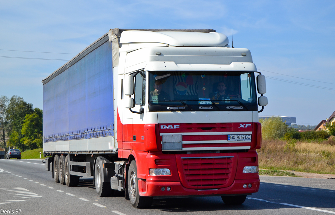 Тернопольская область, № ВО 7016 ВЕ — DAF XF105 FT