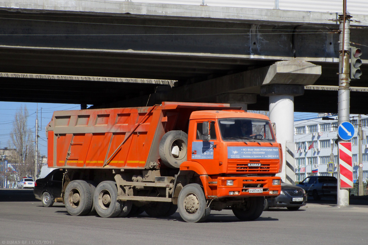 Волгоградская область, № Р 497 УМ 34 — КамАЗ-6522 [652200]