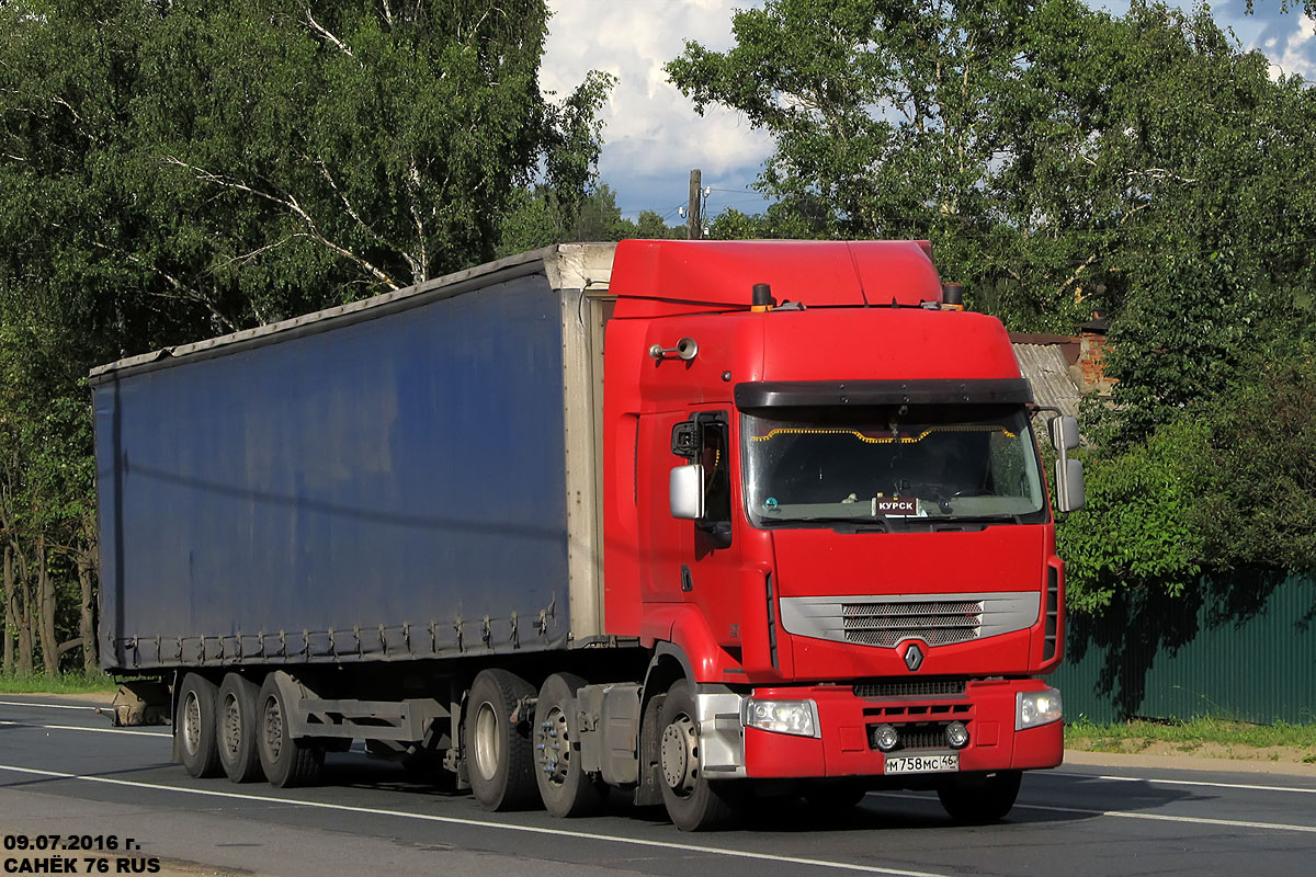 Курская область, № М 758 МС 46 — Renault Premium ('2006)